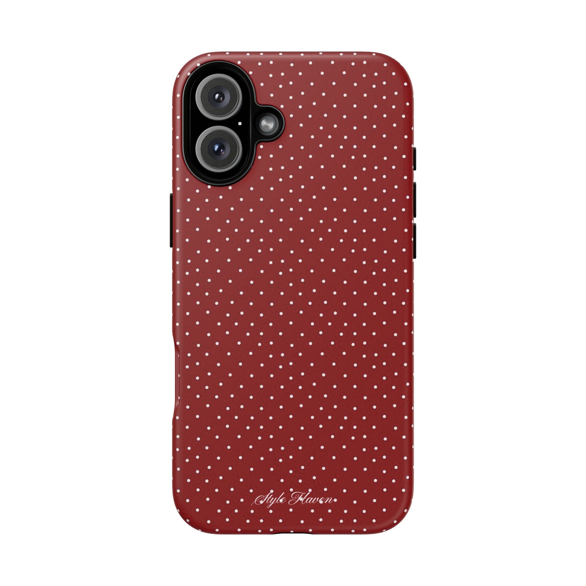 the red polka phone case