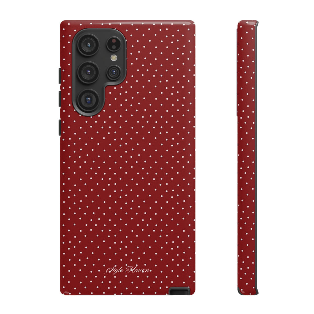 the red polka phone case