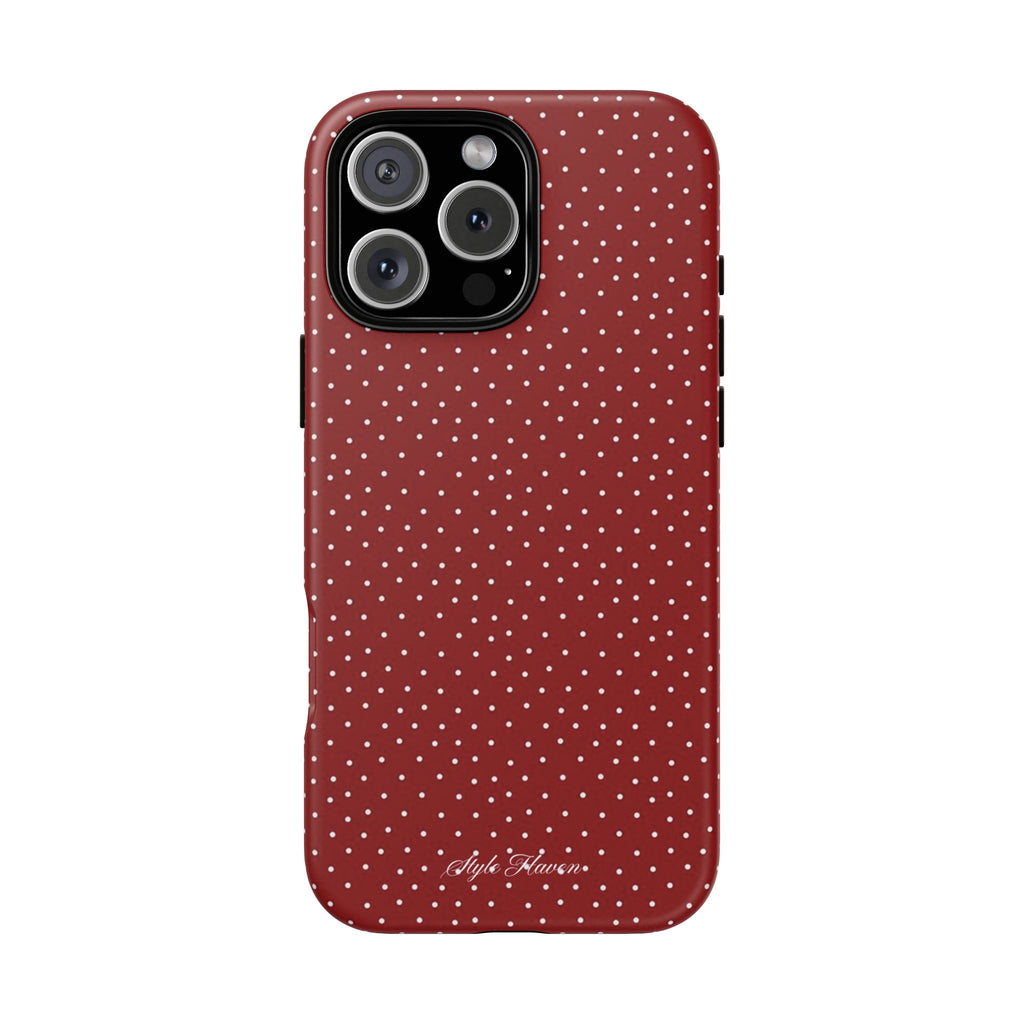 the red polka phone case