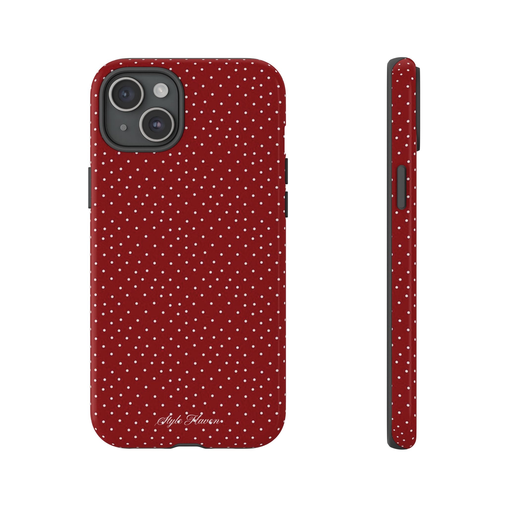 the red polka phone case