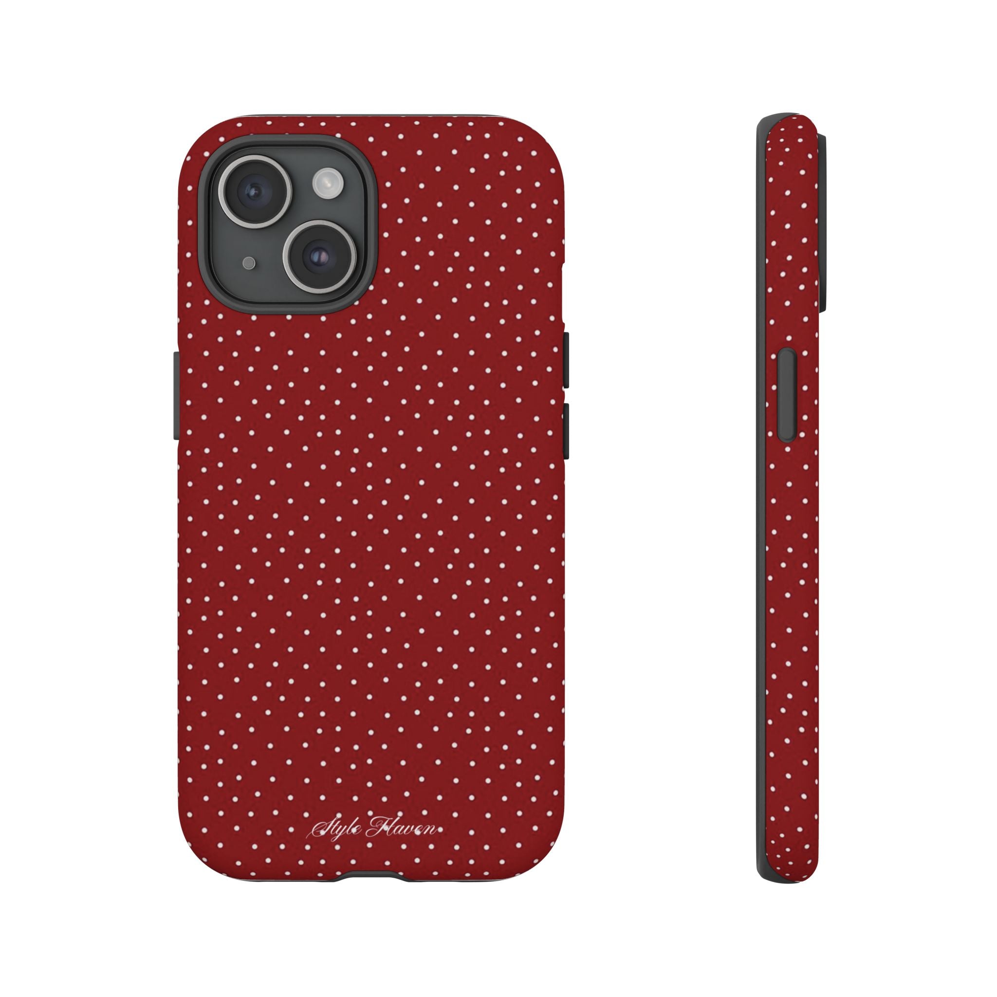 the red polka phone case