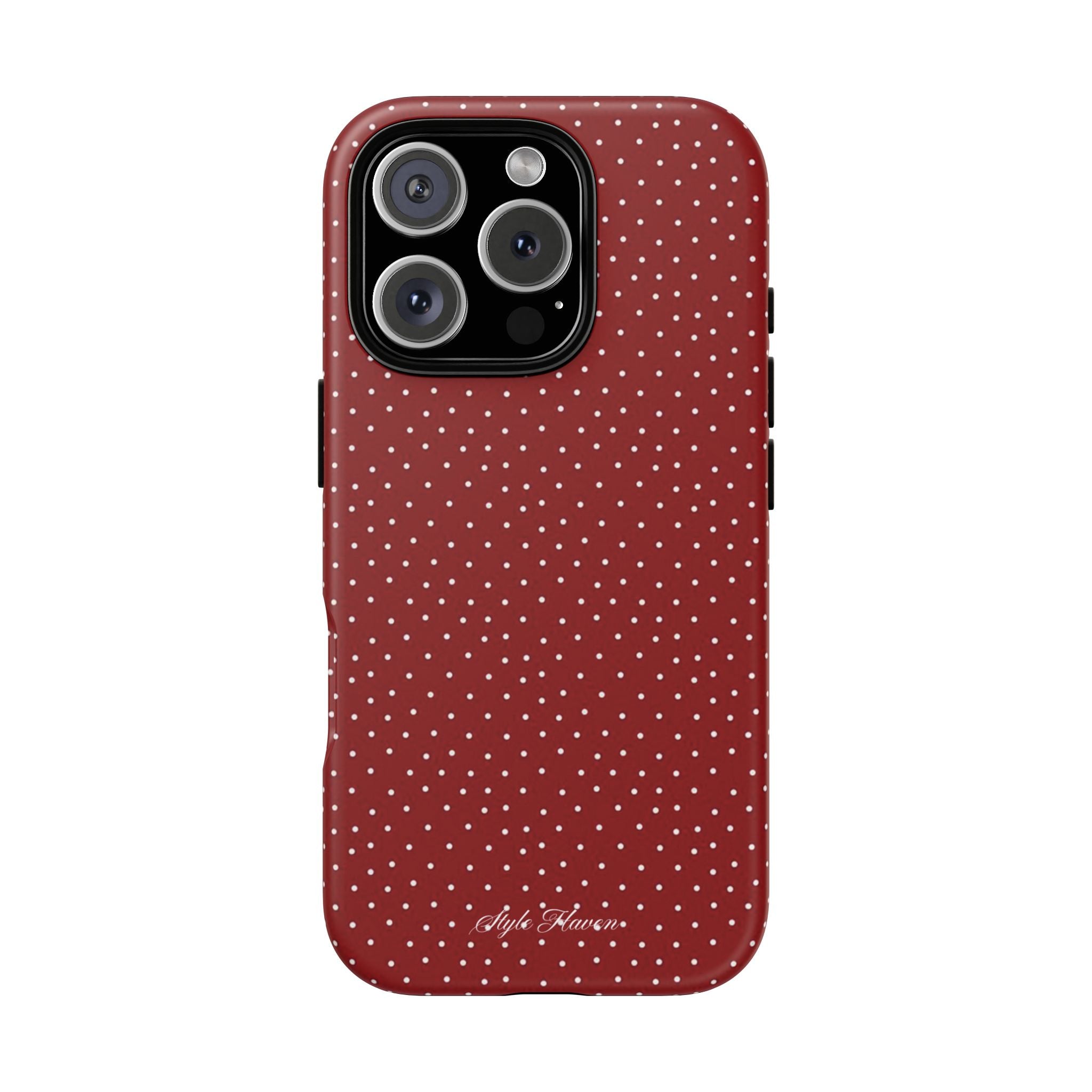 the red polka phone case
