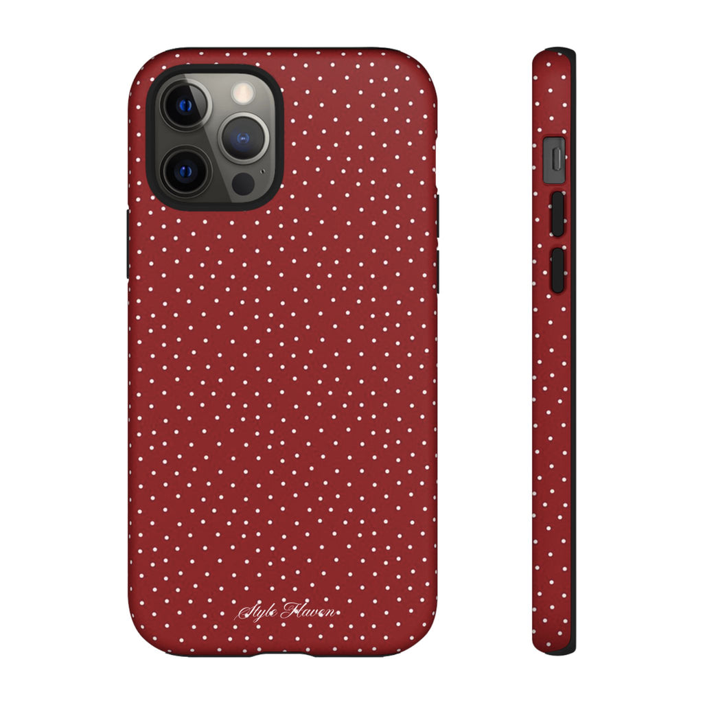 the red polka phone case