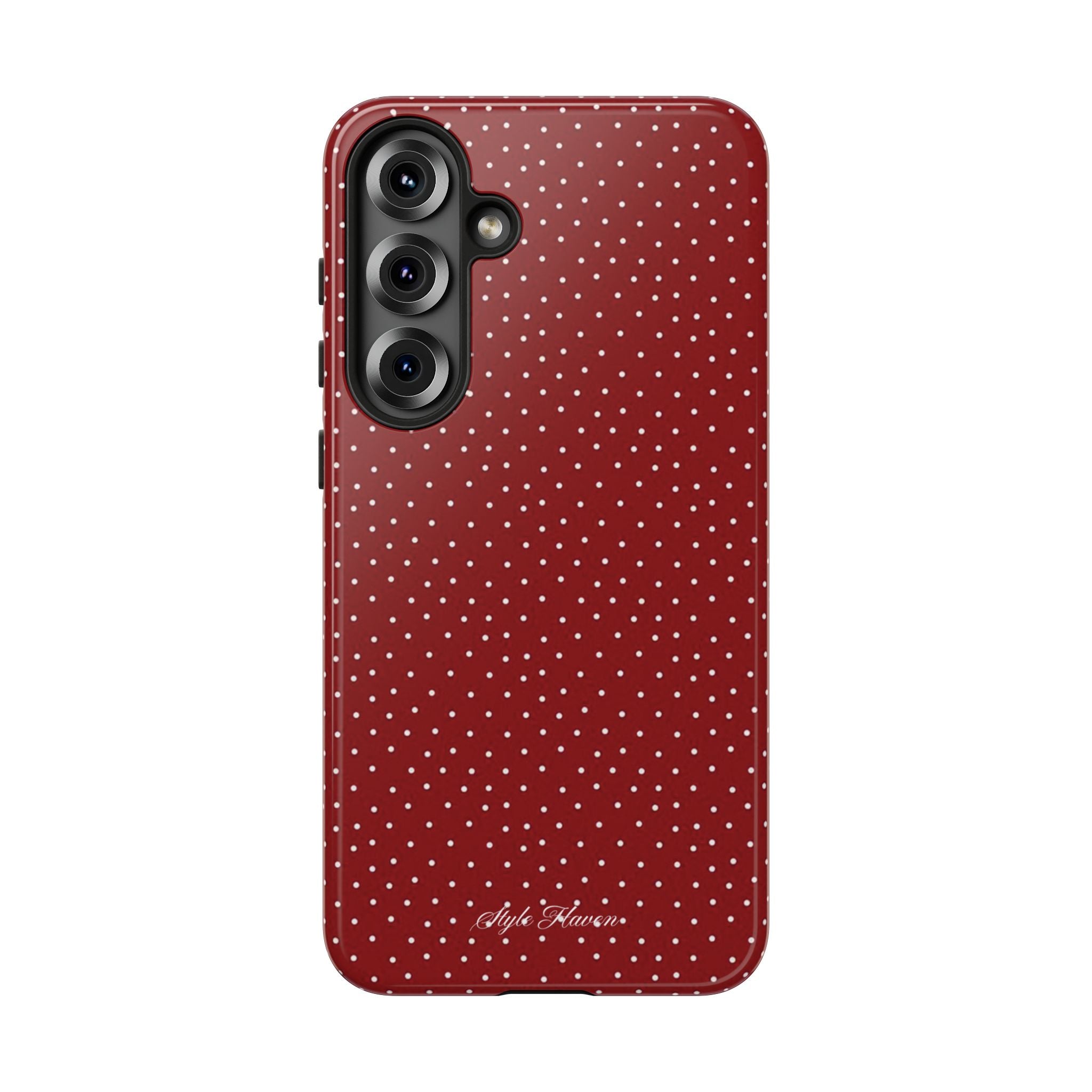 the red polka phone case
