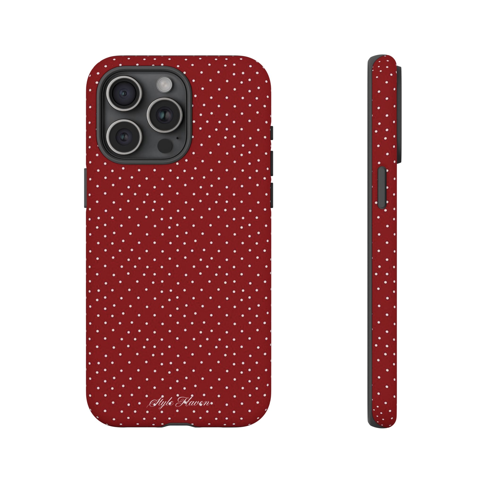 the red polka phone case
