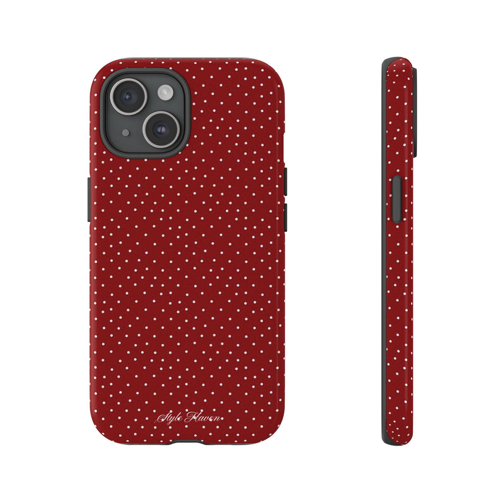the red polka phone case