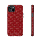 the red polka phone case