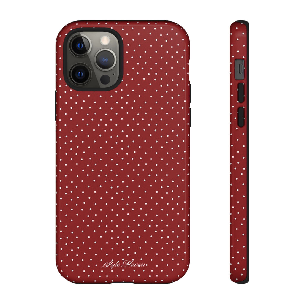the red polka phone case