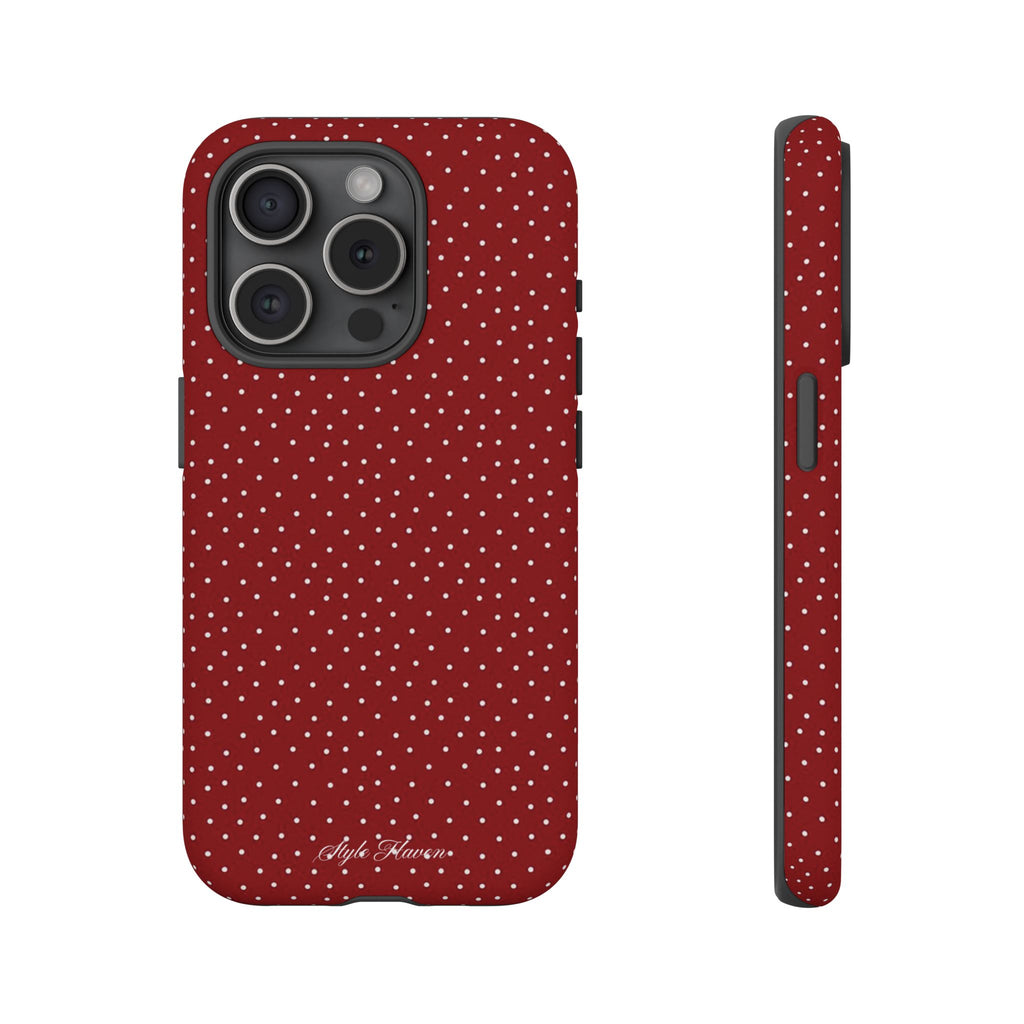 the red polka phone case