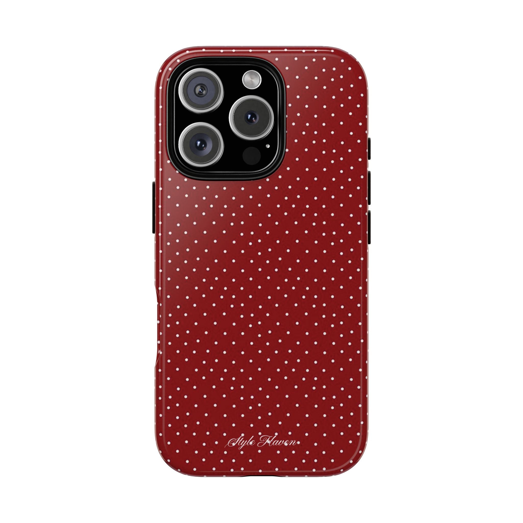 the red polka phone case