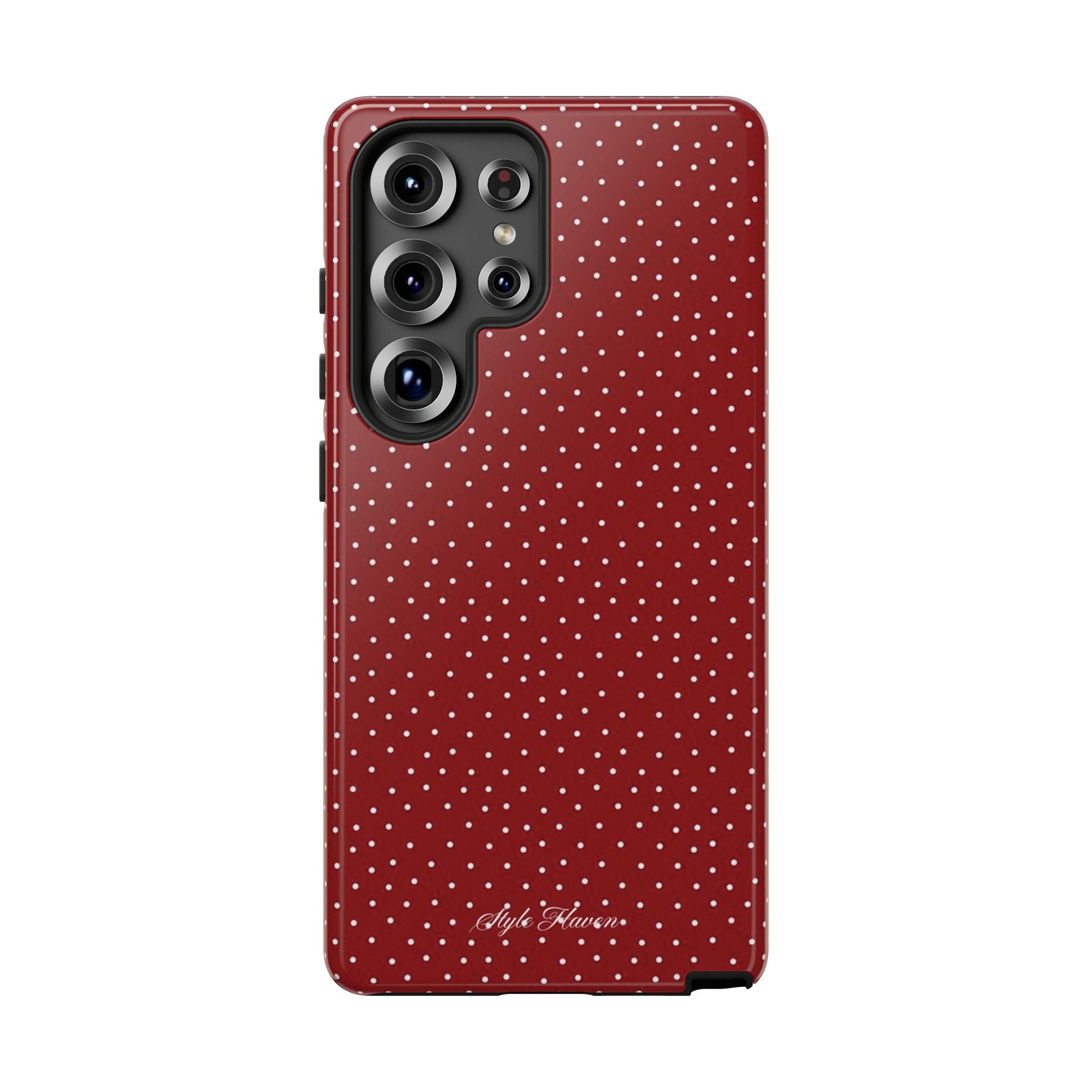 the red polka phone case