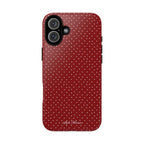 the red polka phone case