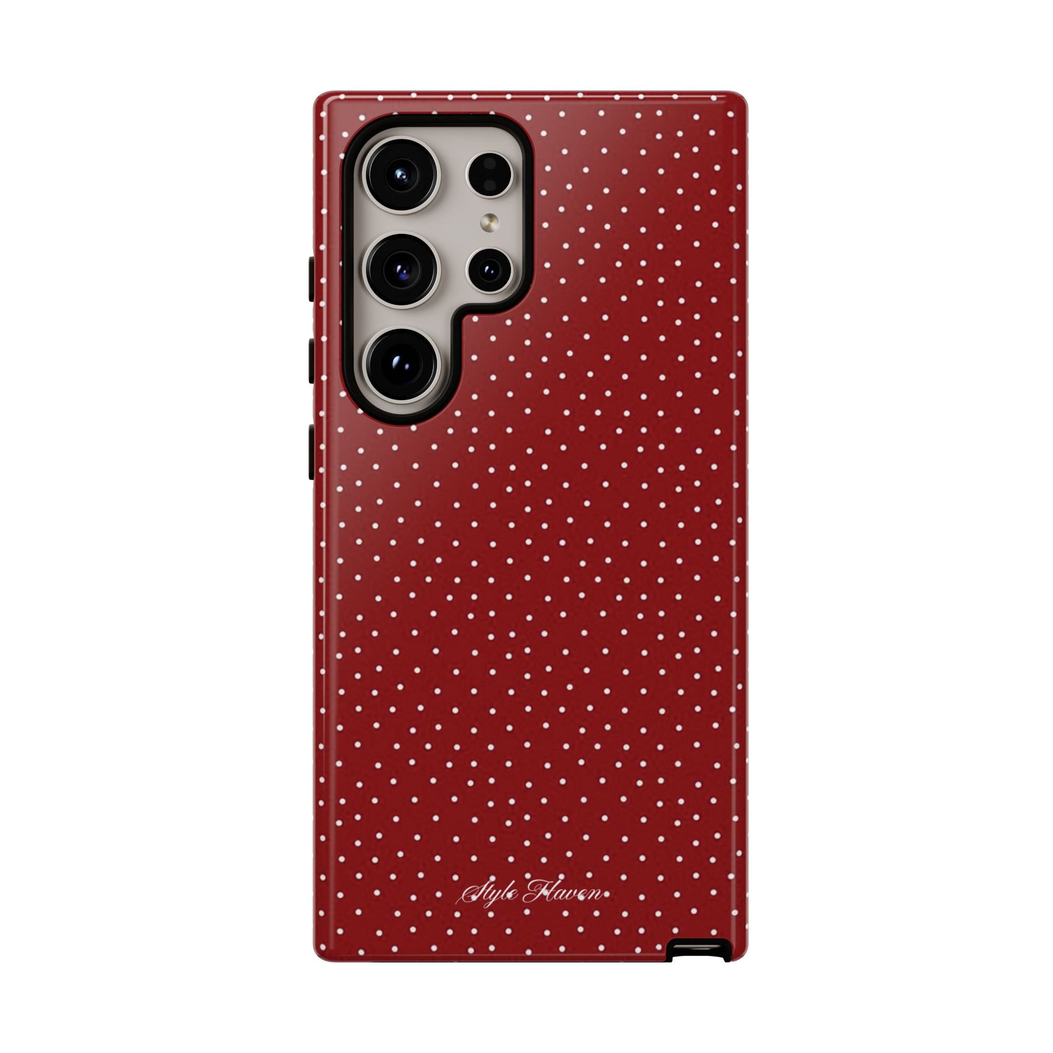 the red polka phone case