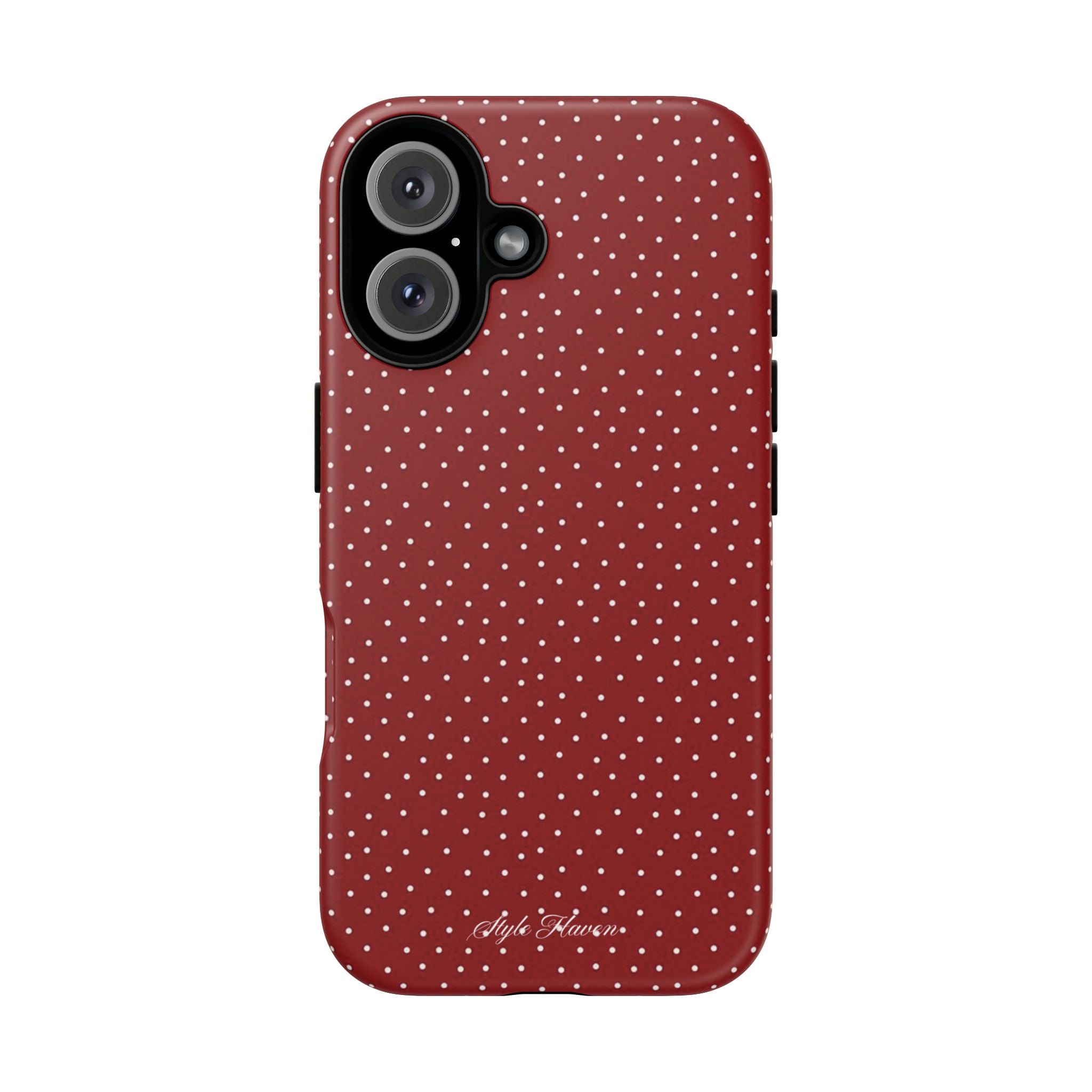 the red polka phone case