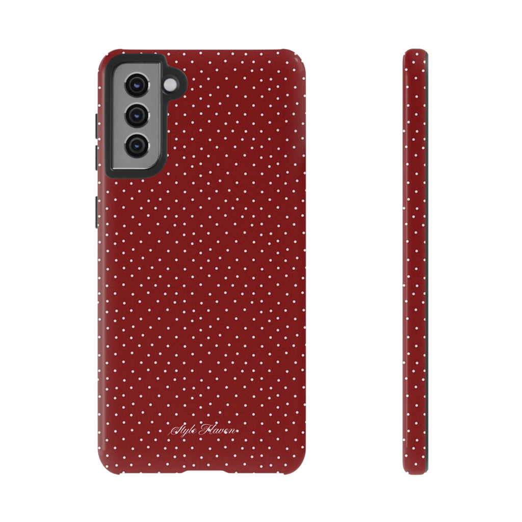 the red polka phone case