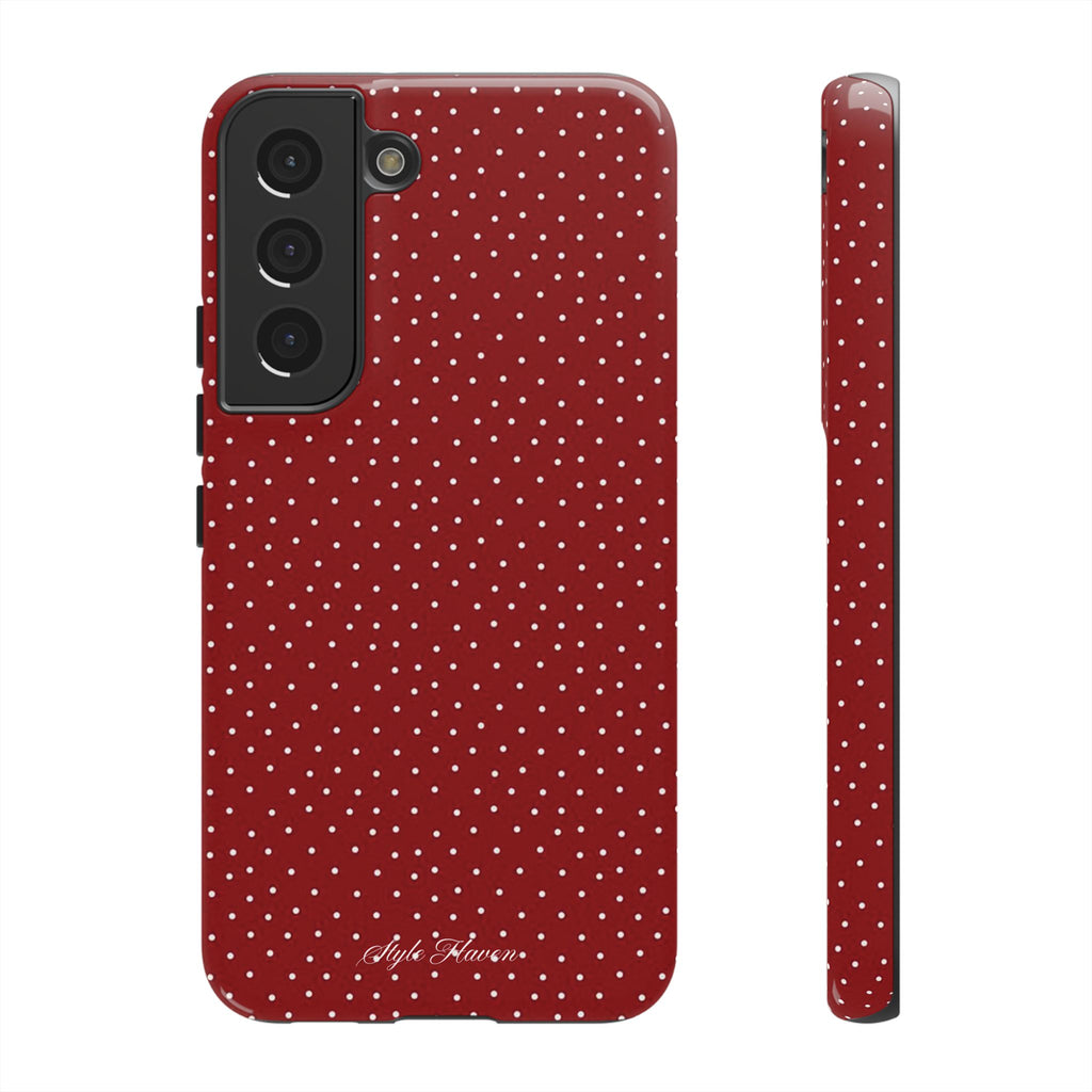 the red polka phone case