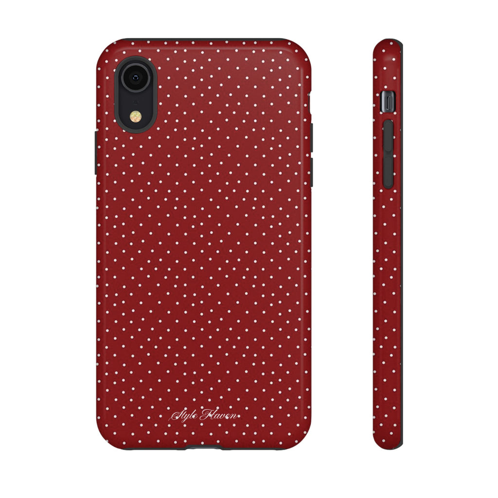 the red polka phone case