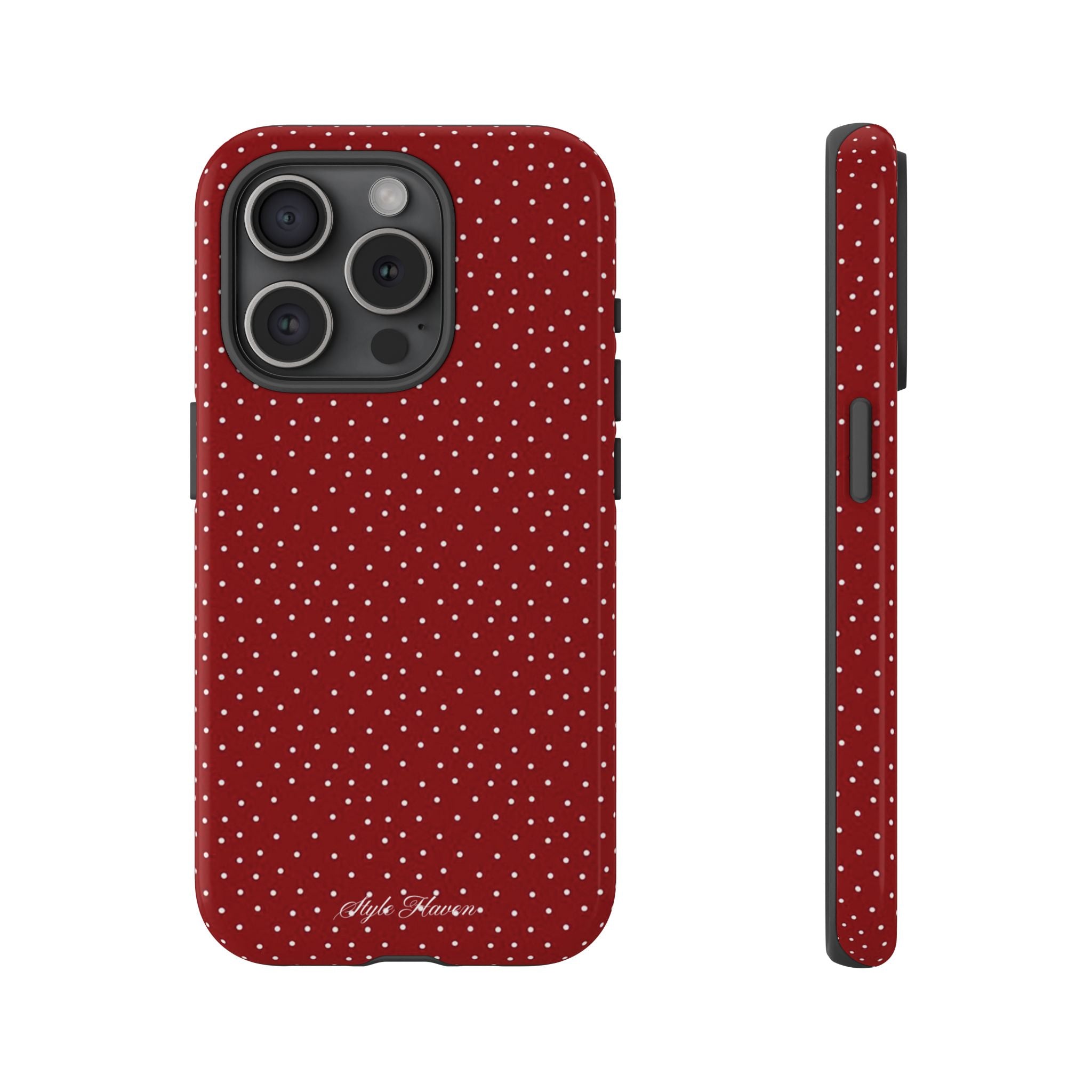 the red polka phone case