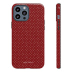the red polka phone case