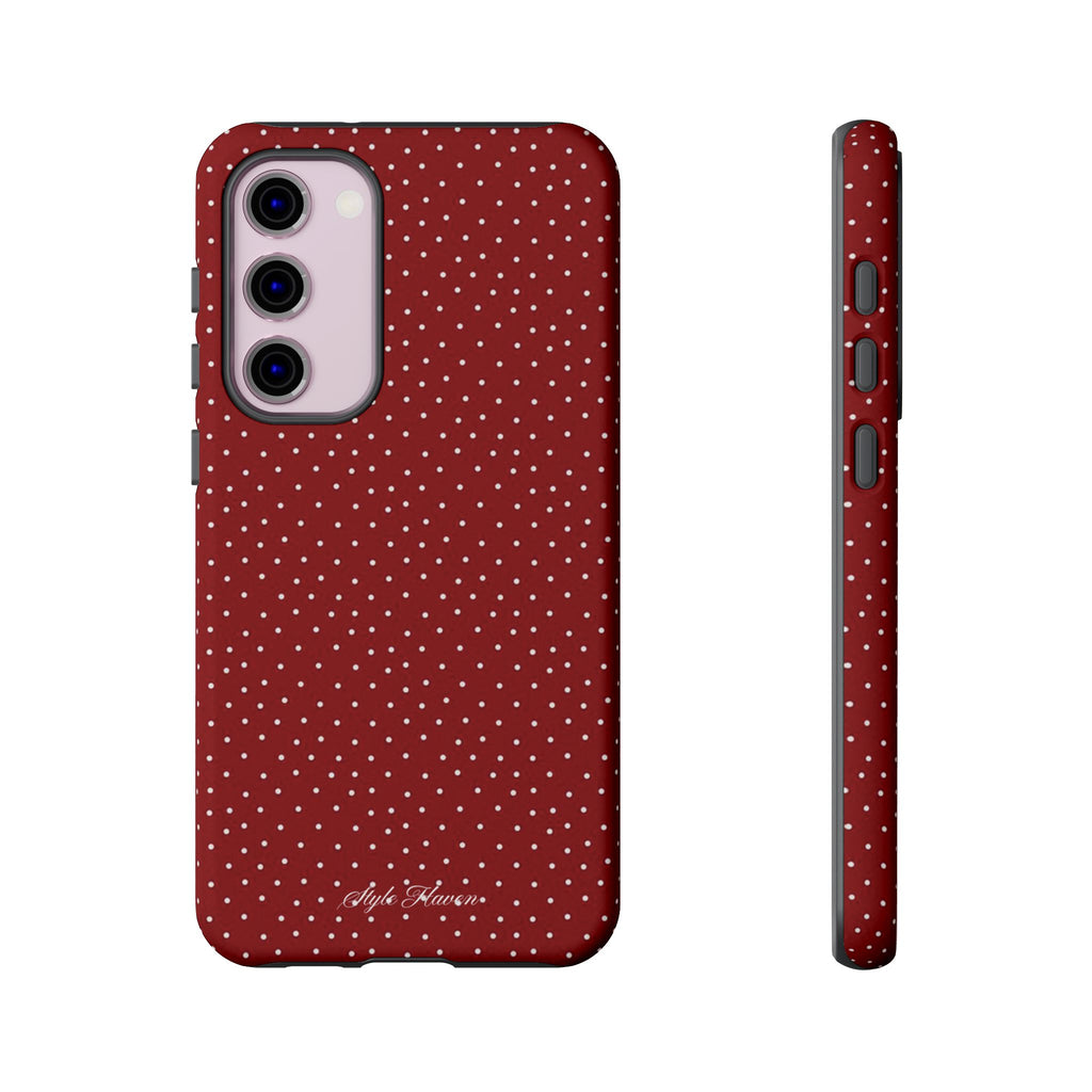 the red polka phone case