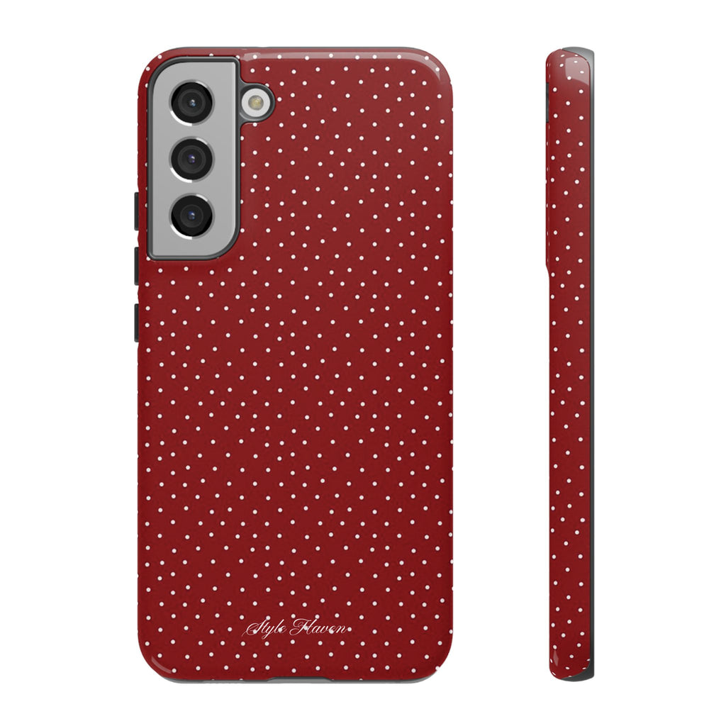 the red polka phone case