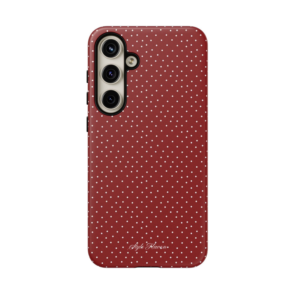 the red polka phone case