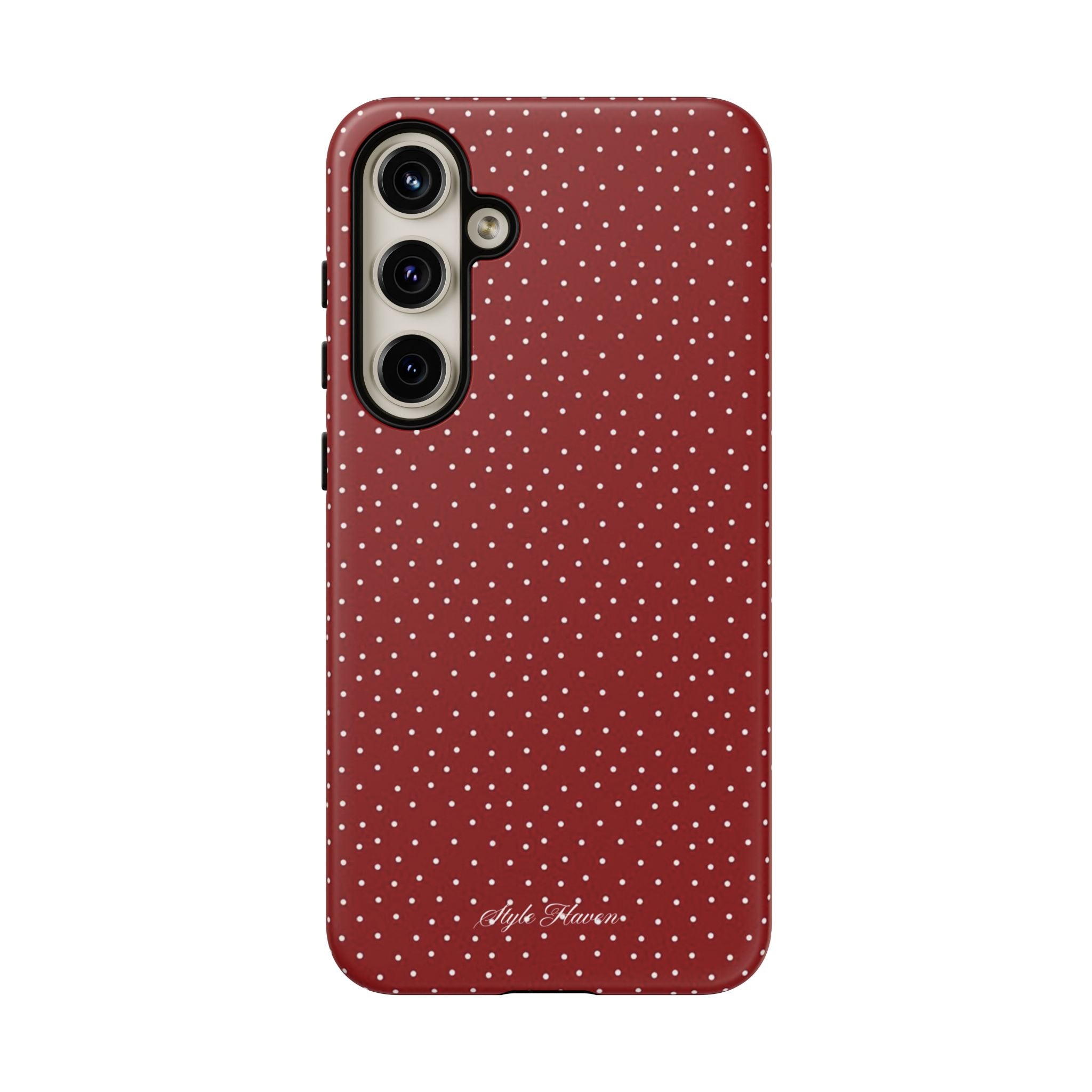 the red polka phone case