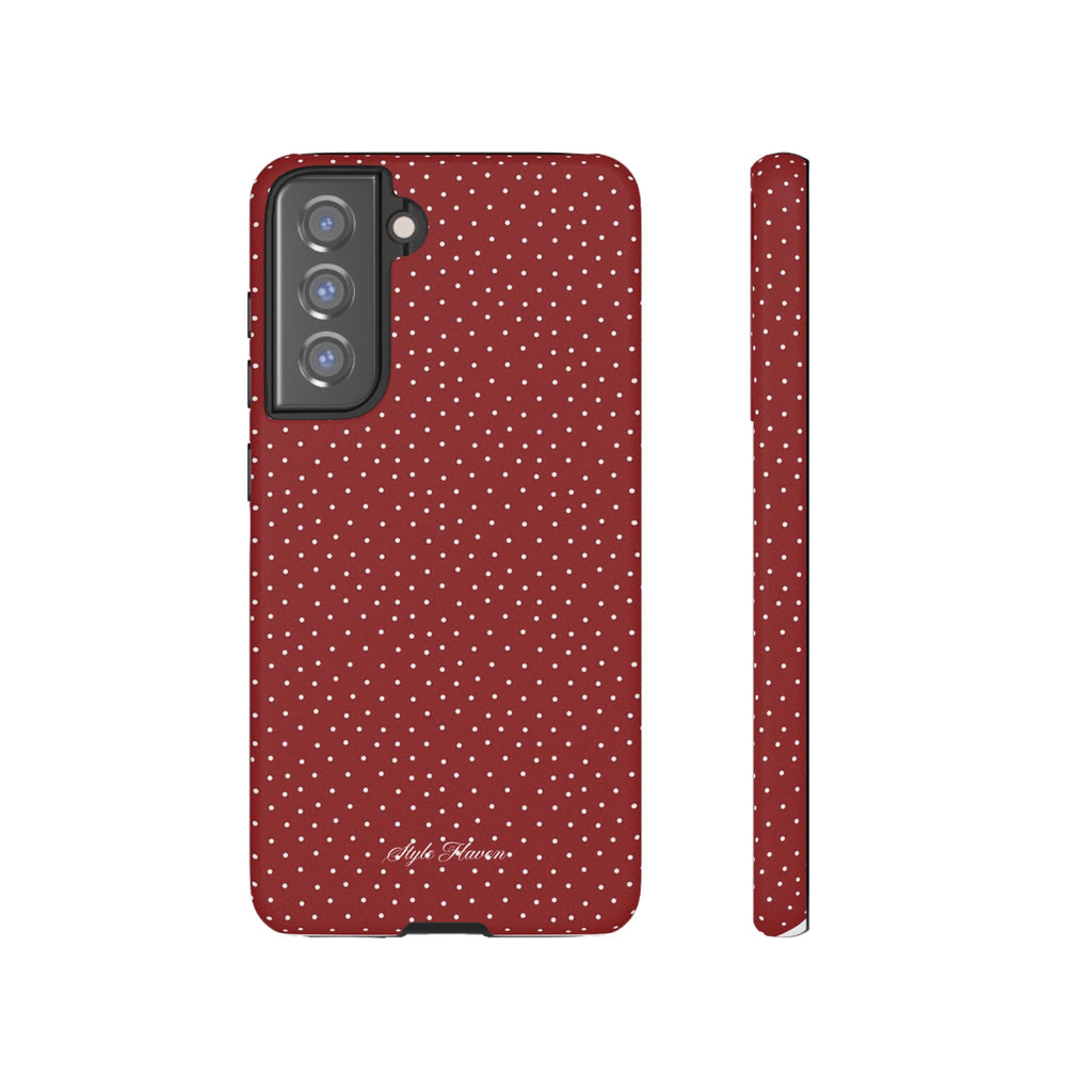 the red polka phone case