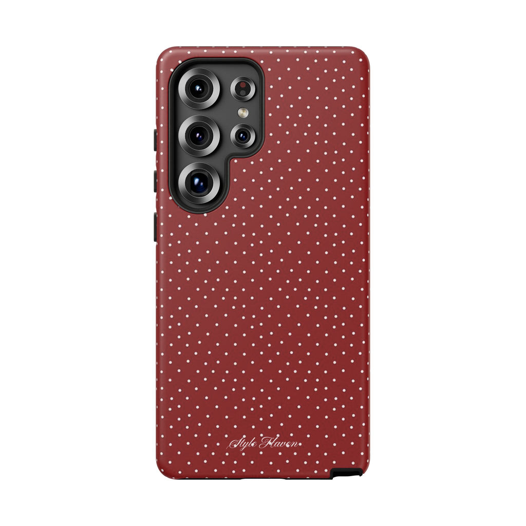the red polka phone case