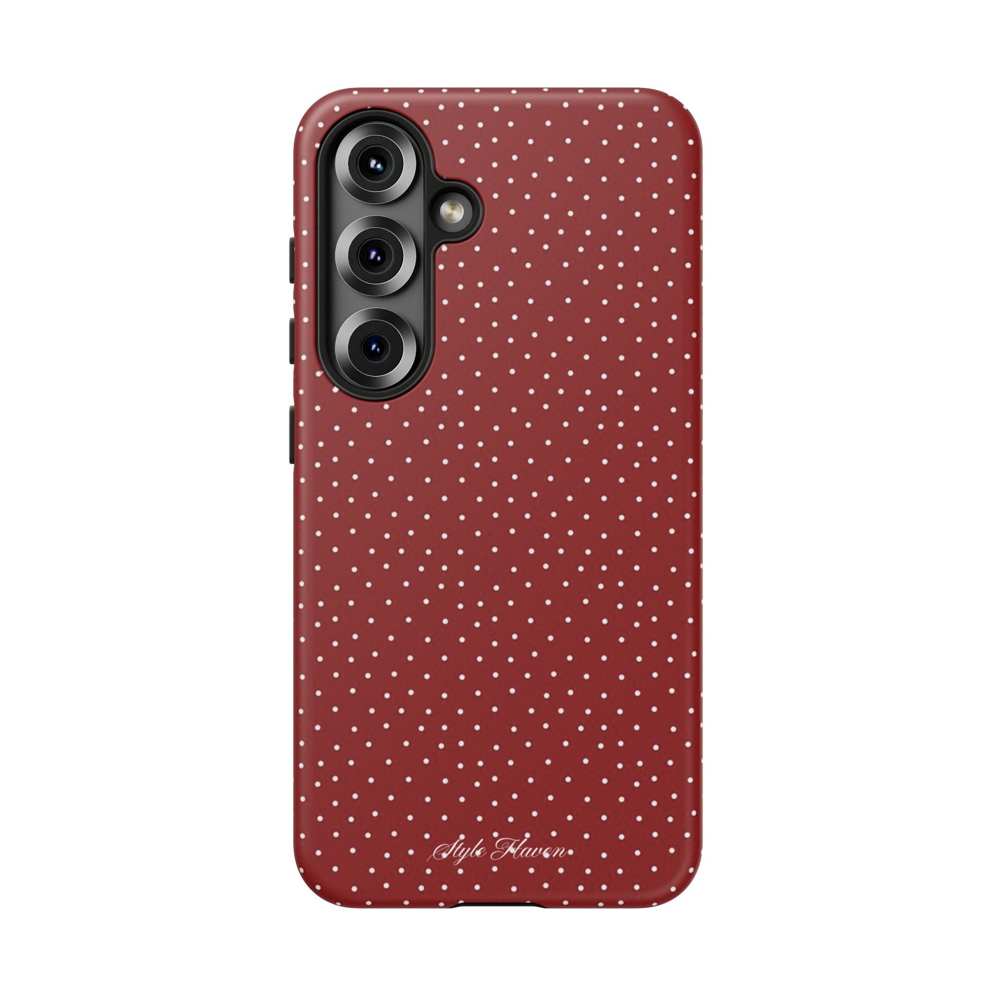 the red polka phone case