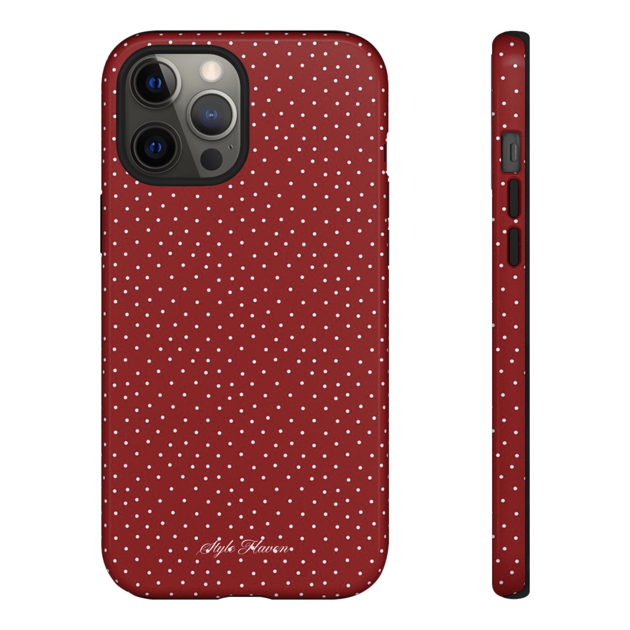the red polka phone case