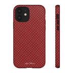 the red polka phone case