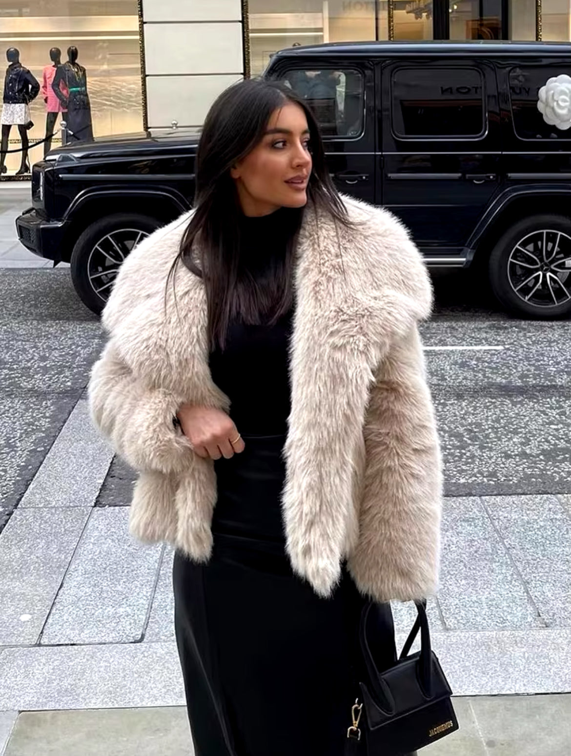 Faux Fur Oversized Coat