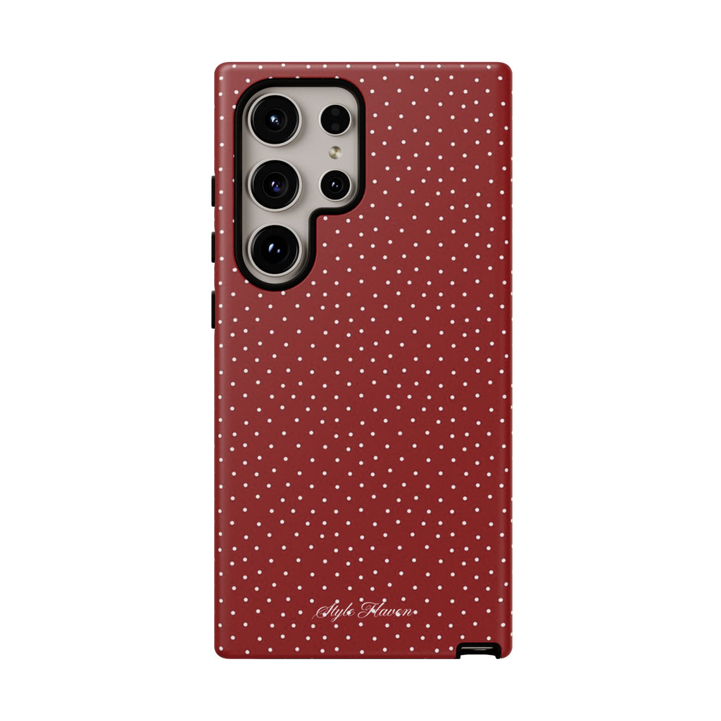 the red polka phone case