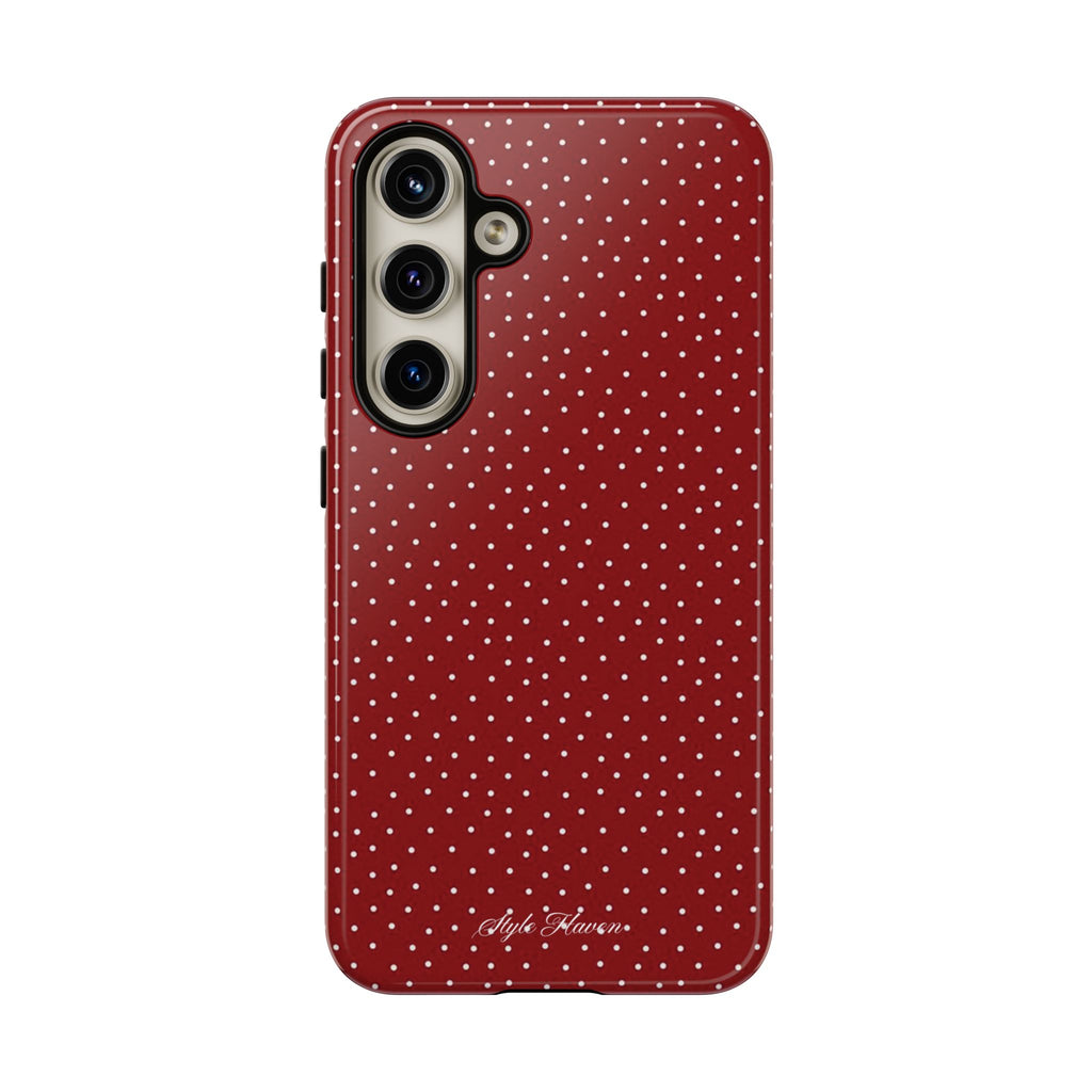 the red polka phone case
