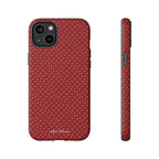 the red polka phone case