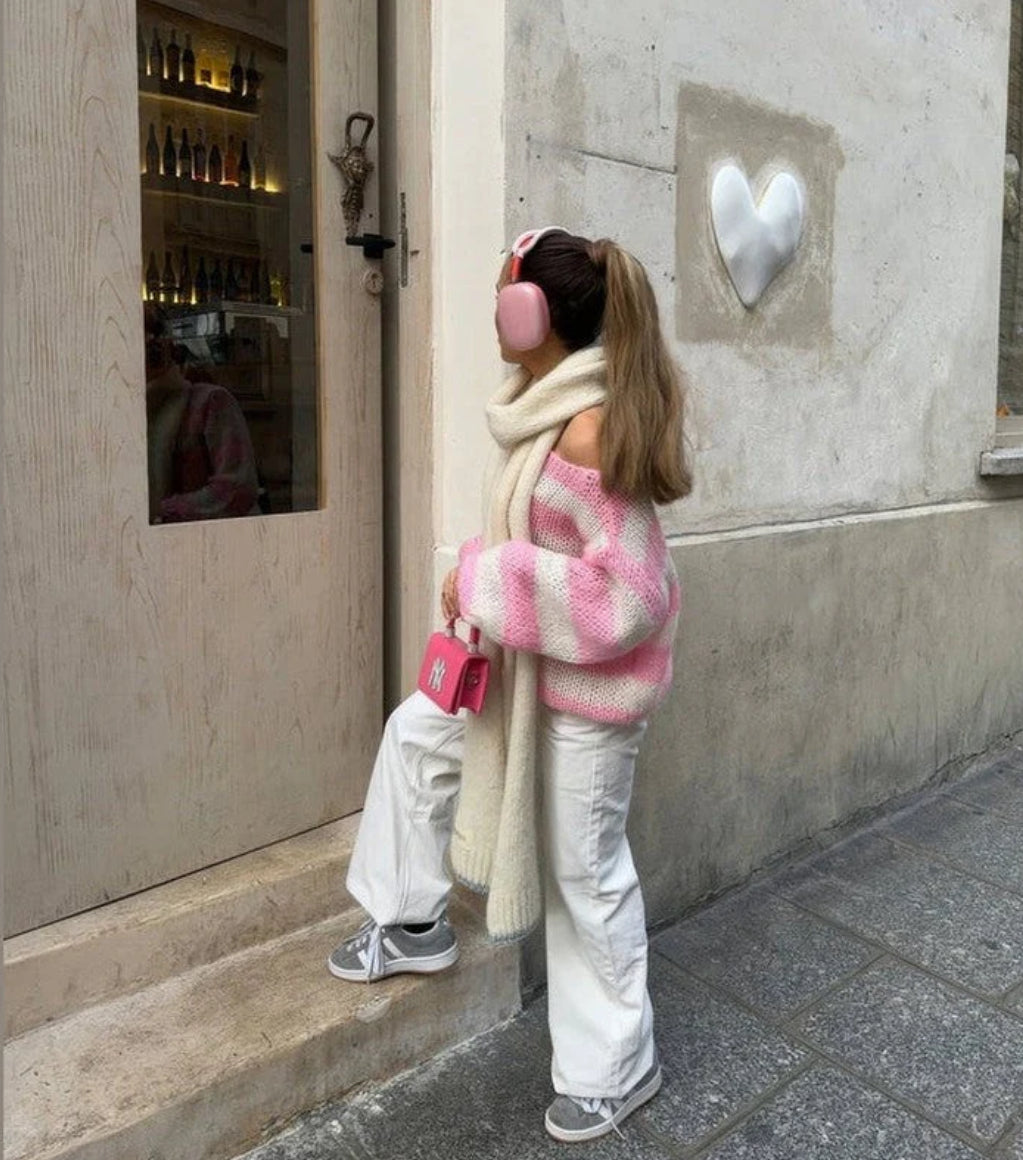 cloud wave pull over sweater