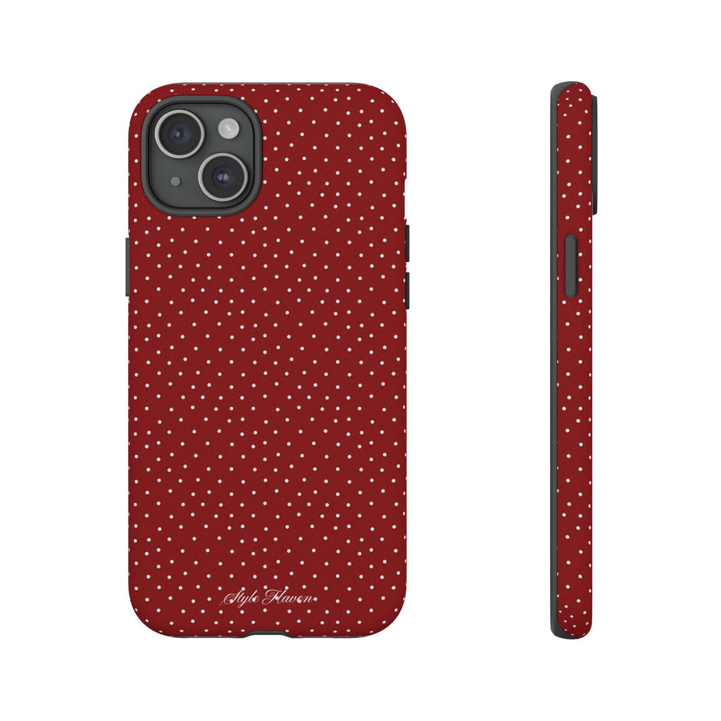 the red polka phone case