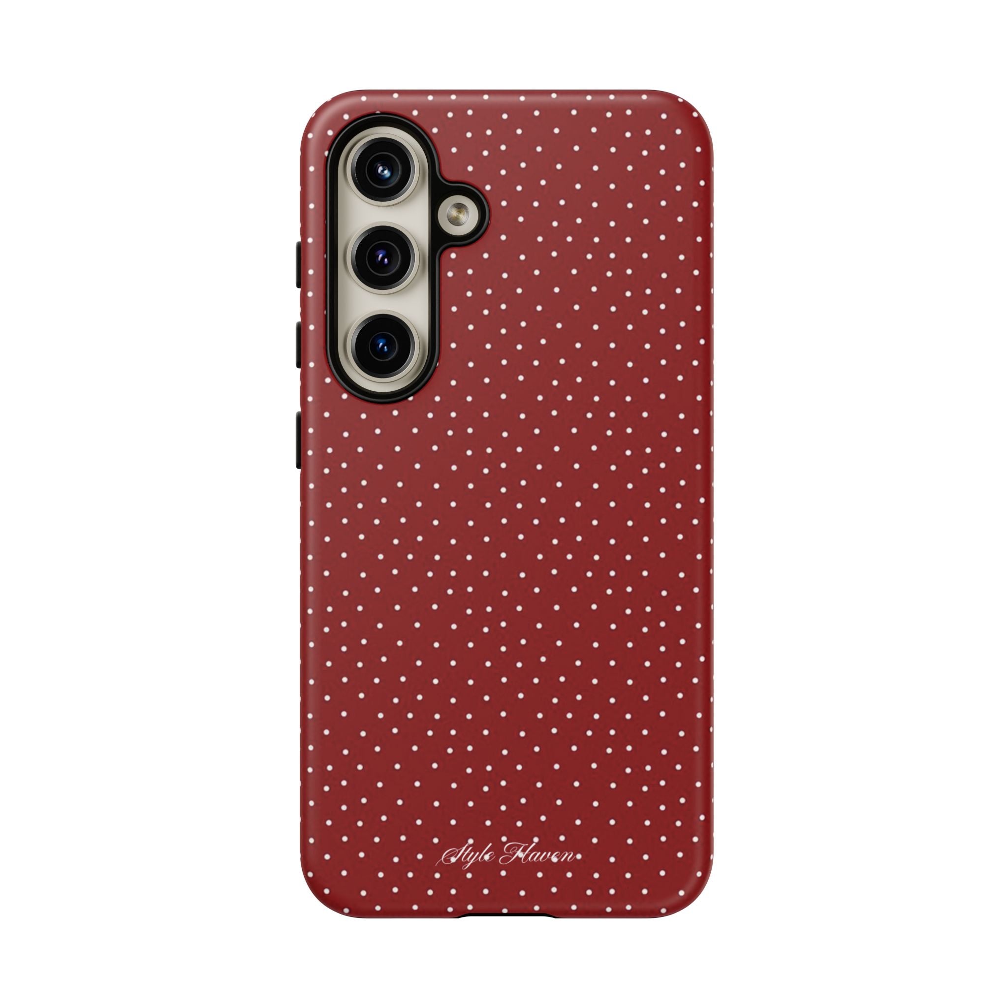 the red polka phone case
