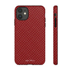 the red polka phone case