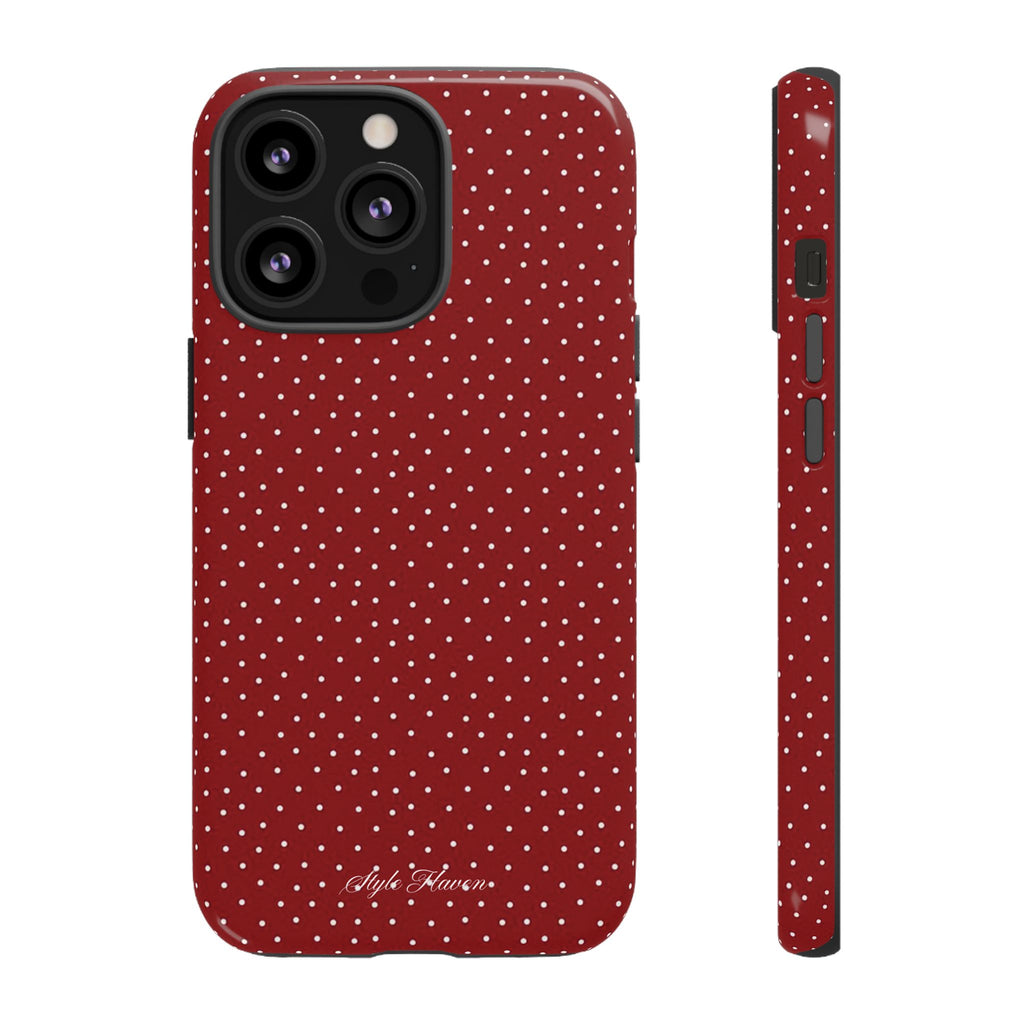 the red polka phone case