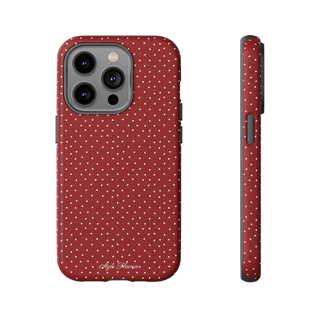 the red polka phone case