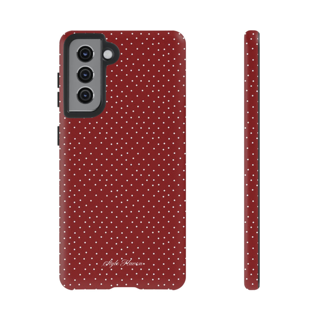 the red polka phone case