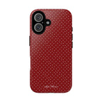 the red polka phone case