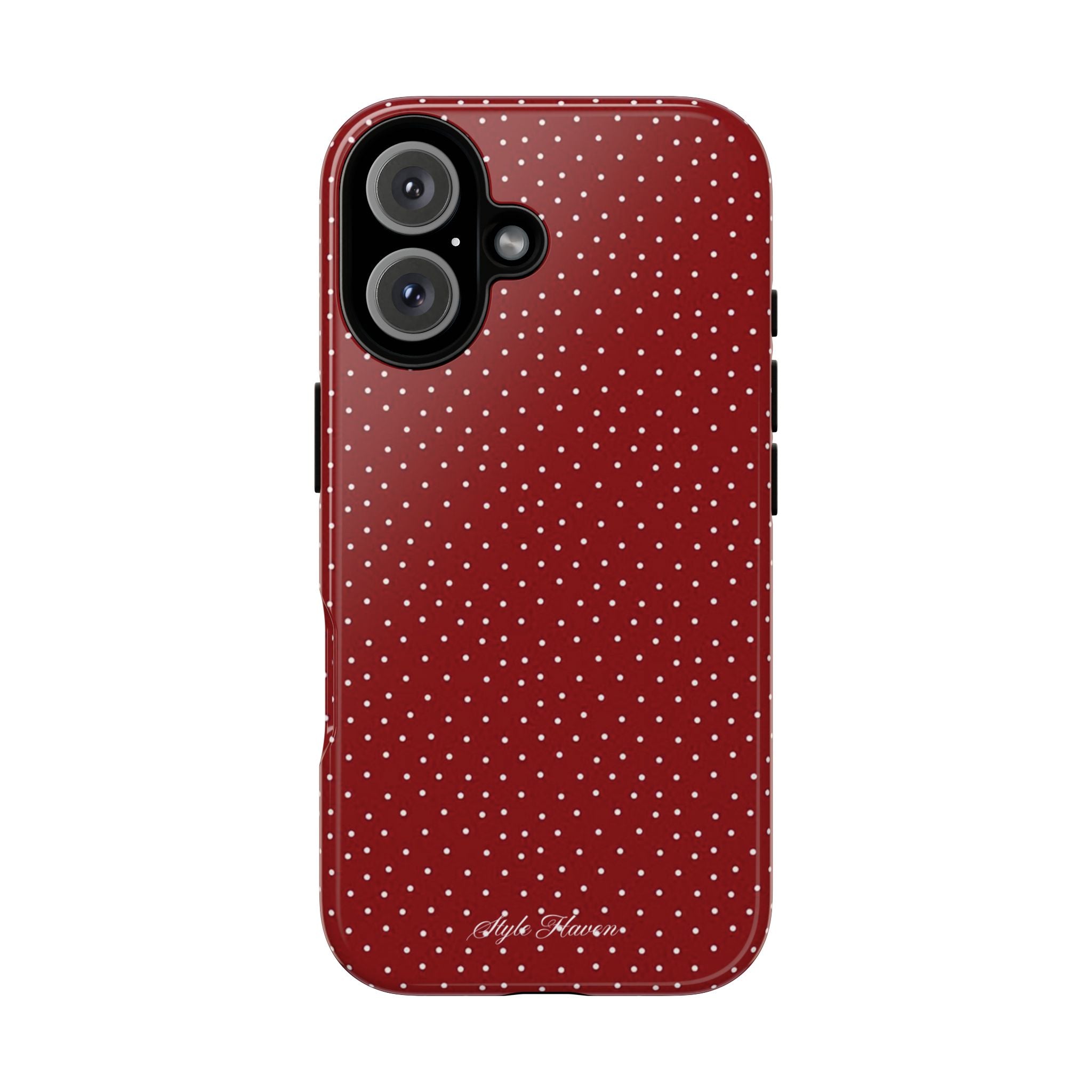 the red polka phone case