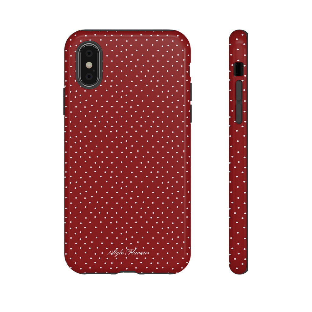 the red polka phone case