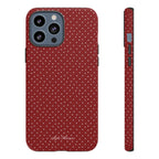 the red polka phone case