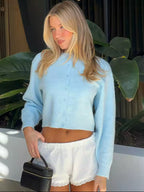 Solid button up cardigans