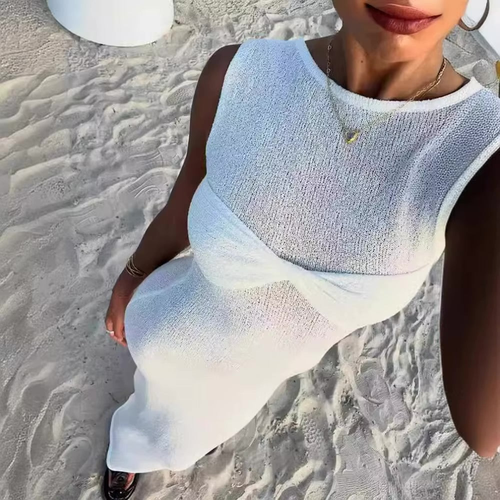 Costal curve knitted Cover Up Dress