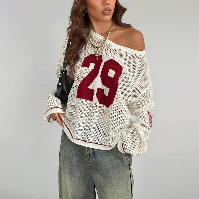'29' knitted sports jersey
